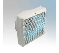 Manrose 150mm/6 Inch Commercial Auto Wall/Ceiling Fan with Pullcord & Internal Shutters - COMCW150MP