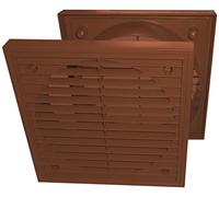 Manrose 150mm/6" Round Spigot Outdoor Extractor Fan Fixed Grille Brown 180x180mm