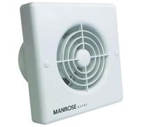 Manrose 4.8W Quiet Axial Bathroom Extractor Fan with Humidity Control - QF100H