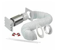 Tumble Dryer Venting Kit with Gravity White Grille 100mm