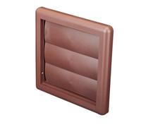 Manrose Brown Effect Brown Square Air Vent & Gravity Flap V1180B, (H)125mm (W)125mm