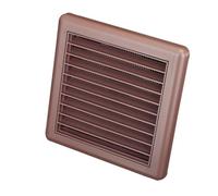 Manrose Brown Square Applications Requiring Low Extraction Rates Fixed Louvre Vent V1170B, (H)140mm (W)140mm