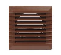 Manrose Brown Square Applications Requiring Low Extraction Rates Fixed Louvre Vent V41051B, (H)110mm (W)110mm