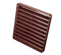 Manrose Brown Square Gas Appliances Fixed Louvre Vent V1190B, (H)150mm (W)150mm