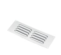 Manrose Chrome Effect Rectangular Applications Requiring Low Extraction Rates Fixed Louvre Vent V1830S, (H)76mm (W)229mm