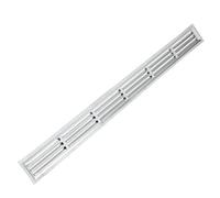 Manrose Silver Effect Rectangular Fixed Louvre Vent V1880, (H)50mm (W)660mm