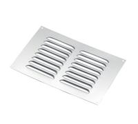 Manrose Chrome Effect Rectangular Fixed Louvre Vent V1840S, (H)152mm (W)229mm