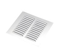 Manrose Chrome Effect Square Fixed Louvre Vent V1850S, (H)229mm (W)229mm