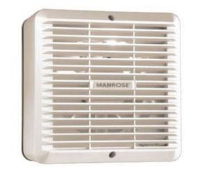 Manrose Comg150Mp 150mm (6") Manual Pullcord Commercial Window Fan - Grey, Quiet Extractor For Offices, Hotels & Shops