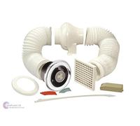 Manrose Complete Bathroom Shower Inline Light LED Extractor Centrifugal Fan Kit