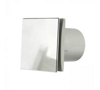 Manrose Deco100Sc 4"/100mm Standard Slimline Bathroom Extractor Fan In Chrome