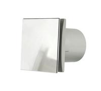 Manrose Deco150Tc 150mm (6") Bathroom Extractor Fan With Integral Timer, Aluminium Front Cover, Quiet & Stylish Design
