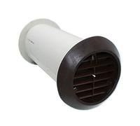 Manrose Extractor Fan Ducting Ventilation Internal Fit Wall Kit 100mm Brown