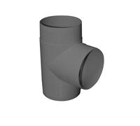 Manrose Ducting Double Socket 44920 White Chrome Effect Push-Fit 90° Non-Adjustable Bend (Dia)100mm