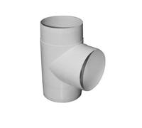 Manrose Ducting Double Socket 44920 White Chrome Effect Push-Fit 90° Non-Adjustable Bend (Dia)100mm
