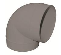 Manrose Ducting Single Socket 44900 White Chrome Effect Push-Fit 90° Non-Adjustable Bend (Dia)100mm