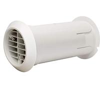 Manrose Deluxe White Ducting with Back Draught Shutter Internal Fit Wall Kit 100mm - DHRIWKWBS