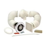 Manrose 100mm In-Line Kit with LED Lamp Shower Timer Controlled Extractor Fan - LEDSLKTC