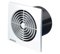 Manrose LP100SSW 4" 100mm White Low Profile Standard Extractor Bathroom Fan (White S)