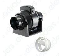 Manrose MF100T In-Line Extractor Fan with Timer 100mm/4" + Back Draught Shutter