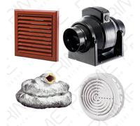 Manrose MF100T In-Line Timer Fan 100mm/4"+3m Insulated Duct Terracotta External