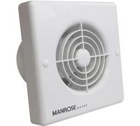 Manrose Qf100S 100mm Quiet Axial Bathroom Extractor Fan 4.8W - Low Energy, Wall Or Ceiling Mount