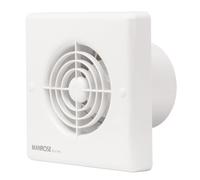 Manrose QF100T Quiet Extractor Fan with Timer for 4" 100mm Bathroom Duct - White