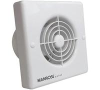 Manrose Quiet Extractor Fan with Timer for 4" Duct - 27dB, IP44 Rated