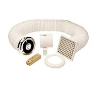 MANROSE VSL100TC Bathroom Extractor Shower Fan Light KIT Timer Chrome