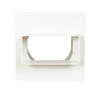 Manrose White Flat To Round Adaptor & Wall Plate (Dia)100mm (W)110mm