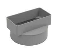Manrose White Flat To Round Ducting Adaptor (Dia)100mm (W)110mm