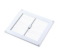 Manrose White Square Gas Appliances Fixed Louvre Vent V1850, (H)229mm (W)229mm