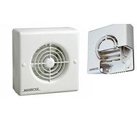 Manrose XF100 Automatic Shutter Bathroom Extractor Fan Standard Timer Pullcord Humidity (Humidity Model)