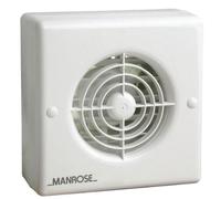 Manrose XF100AP Auto Pull Cord Shutter Fan, 100mm, Metal, 1 Fan, Desktop, Laptop, Server Compatible