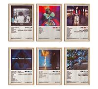 ManRule J COLE Poster Set of 6 Album Cover Posters 8 by 12 inch Music Posters for Room Aesthetic Canvas Wall Art for Teens Room Decor UNFRAMED (J.COLE)