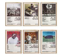 ManRule Kendrick Lamar Poster Set of 6 Album Cover Posters 8 by 12 inch Music Posters for Room Aesthetic Canvas Wall Art for Teens Room Decor UNFRAMED (Kendrick Lamar)