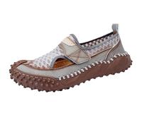 Man's Beach Snorkeling Diving Couple Involved in Swimming Red Retrofitting Streams Soft Bottom Skin Shoes Leather Casual Dress Shoes for Men (Grey, 6)
