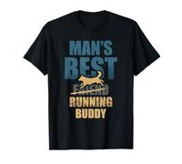 Man's Best Running Buddy Canicross Dog Owner Running Sport T-Shirt