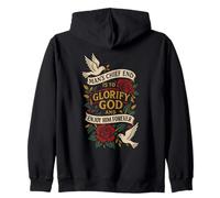 MAN'S CHIEF END IS TO GLORIFY GOD AND ENJOY HIM FOREVER Zip Hoodie