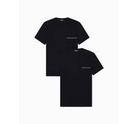 Man's CORE Logoband 2-Pack Crew Neck T-Shirt Black S Regular FIT
