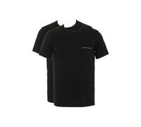 Man's Pure Cotton 2-Pack Crew Neck T-Shirt Black S Regular FIT