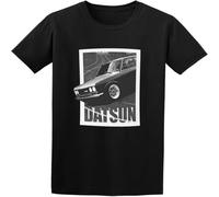 Man's Round Neck Awaken Unreal Men Datsun 5 Image Sports T Shirt Black L