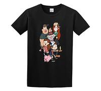 Man's Round Neck Funny Gravity Falls Sports T-Shirt Black M