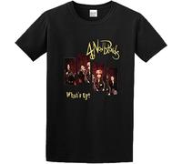 Man's Round Neck Goldfish Youth Funny Quotes 4 Non Blondes Sports T-Shirt Black (Large)