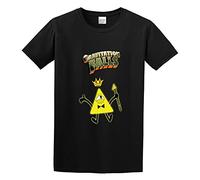 Man's Round Neck Gravity Falls Logo Funny Sports T-Shirt Black XL