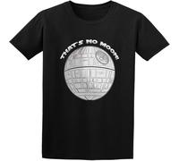 Man's Round Neck Maternity Thats No Moon Cute Funny Pregnancy Announcement Baby Bump Sports T Shirt Black XXL
