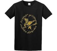 Man's Round Neck No Way Out The Hunger Game Unique Sports T-Shirt Black (Small)