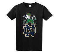 Man's Round Neck Notre Dame Fighting Irish Sports T-Shirt Black 3XL