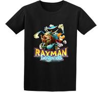 Man's Round Neck Rayman Legends Cotton Sports T Shirt Black M