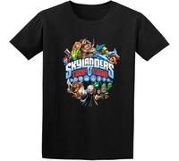 Man's Round Neck Skylanders Trap Team Sports T Shirt Black M